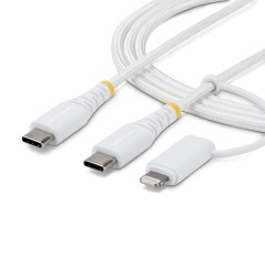 StarTechcom 2M 6Ft 2-In-1 Rugged USB-C kabel